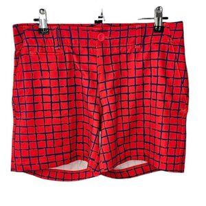 Under Armour Women's HeatGear Athletic Golf Shorts Size 6 Check Print Stretch